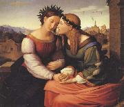 Friedrich overbeck Italia and Germania (mk45) Spain oil painting reproduction